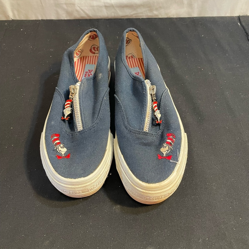 Dr. Seuss Cat In The Hat, Blue Canvas Shoes Size 6.5
